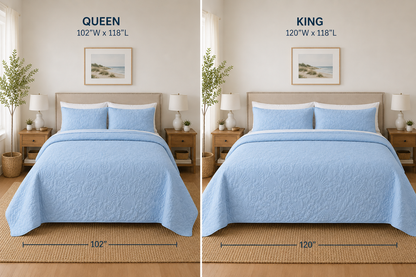 Quilted Shell Bedspread Ensemble
