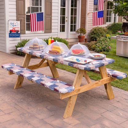 Easy-Fit Vinyl Picnic Table Cover 3 Pc.