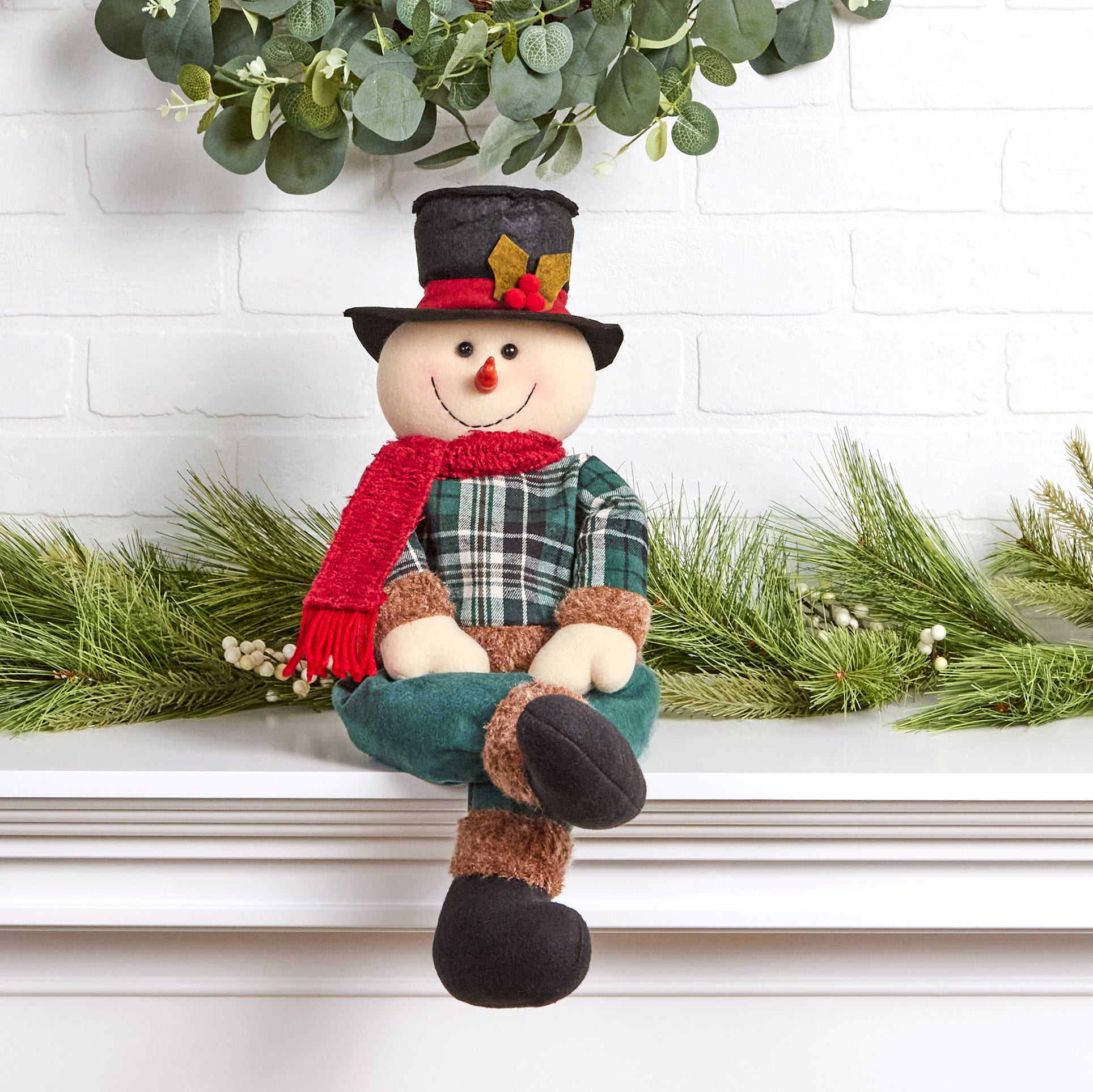 20" Poseable Plush Snowman