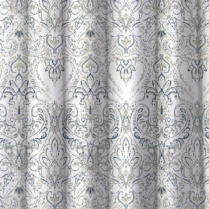 Homewear Medallion Cotton Duck Shower Curtain with Buttonhole Top