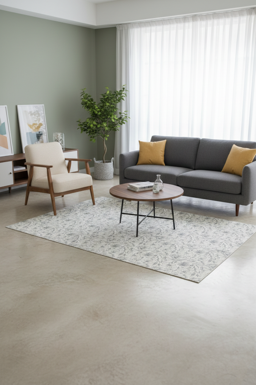 Magnolia Floral Washable Area Rug Accent Rug or Runner Rug