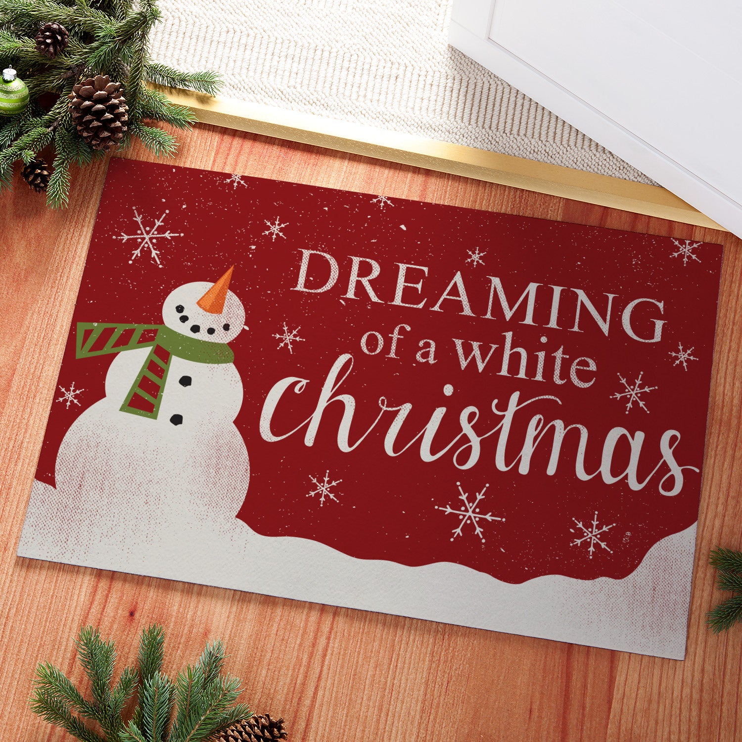 Dreaming of a White Christmas Doormat
