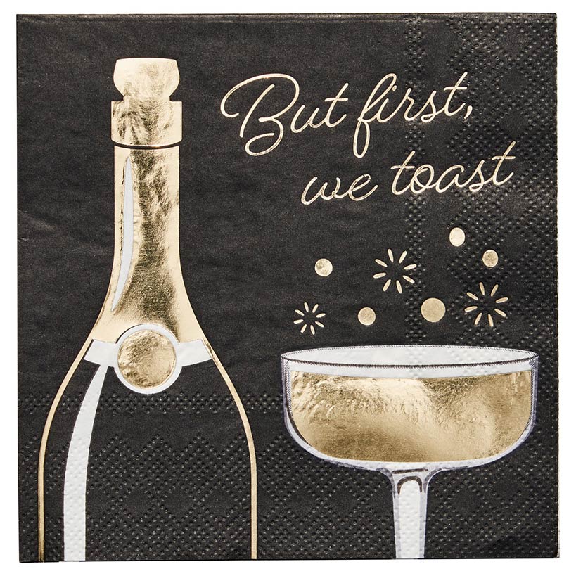 Disposible Gold Paper Salad Plate and Napkin Set for Celebrations