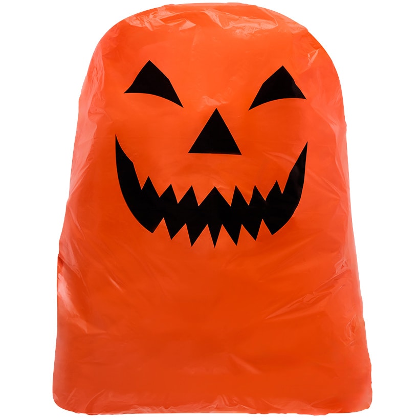 Halloween Jack-O-Lantern Leaf Lawn Bag - 24" x 30"