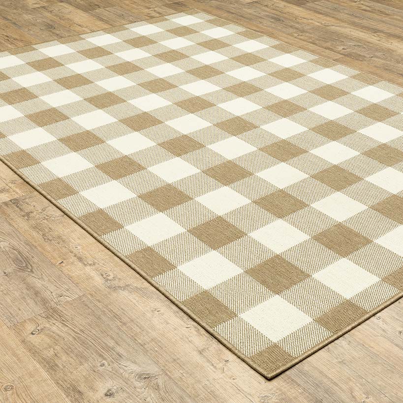 Indoor/Outdoor Beige Buffalo Plaid Rug#select-color_beige