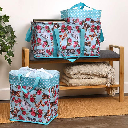 Heavy-Duty All Purpose Patterned Tote Bags - Set of 3