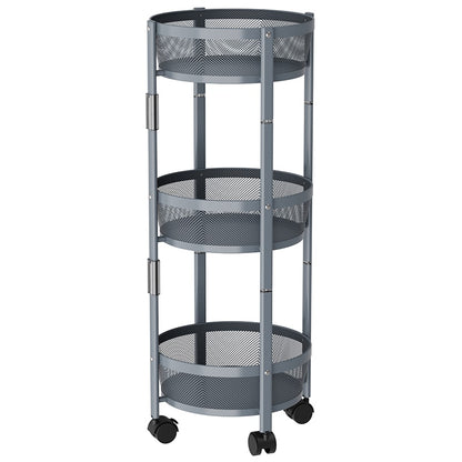 Foldable Utility Cart with Wheels - 3-Tier