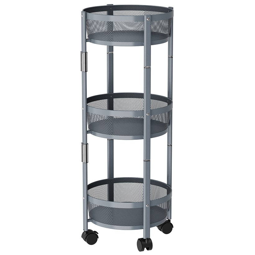 Foldable Utility Cart with Wheels - 3-Tier