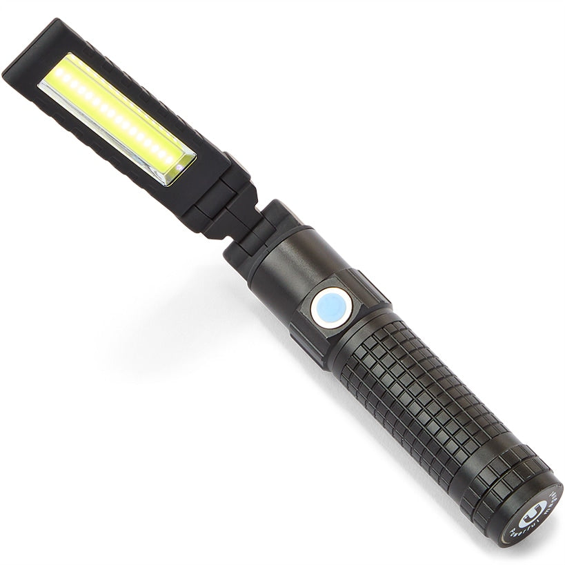 Multifunctional 3-In-1 LED COB Flashlight - Magnetic, USB Rechargeable
