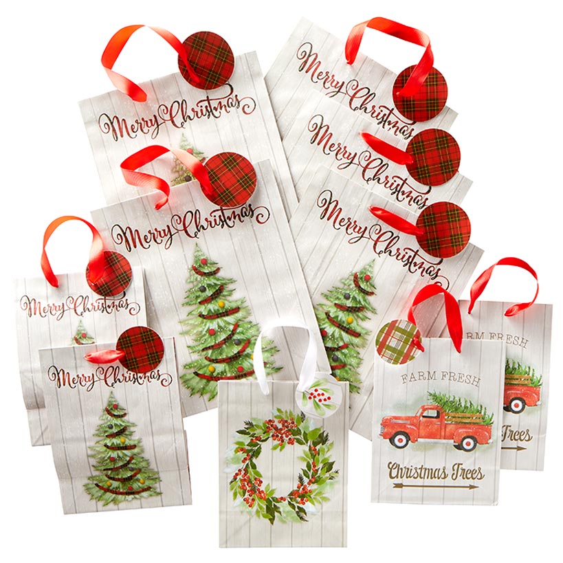 30-Pc. Holiday Gift Bag Set