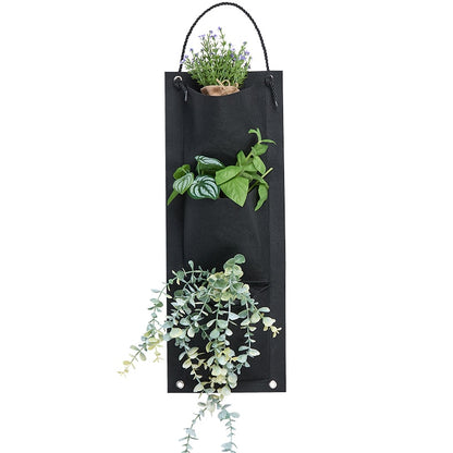 hanging planter bag 3-Pocket Vertical Hanging Garden Planter Bag