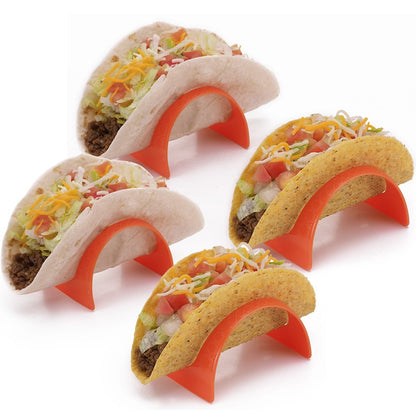 Set of 4 Taco Stands for Soft- and Hard-Shell Tacos