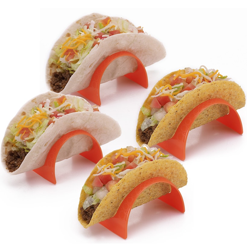 Set of 4 Taco Stands for Soft- and Hard-Shell Tacos