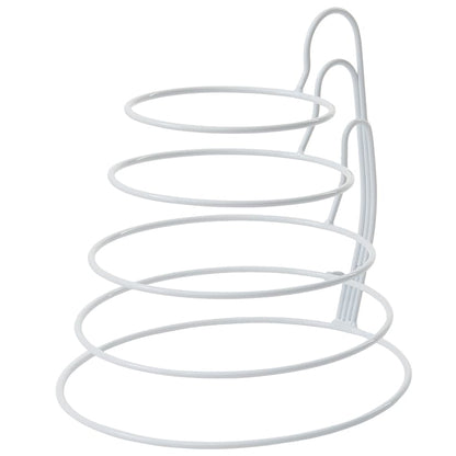 Bowl Holder Rack Metal Mixing Bowl Organizer White 4-Tier