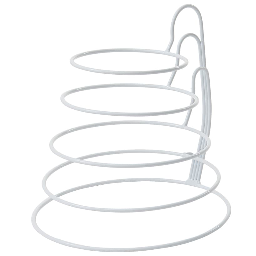 Bowl Holder Rack Metal Mixing Bowl Organizer White 4-Tier