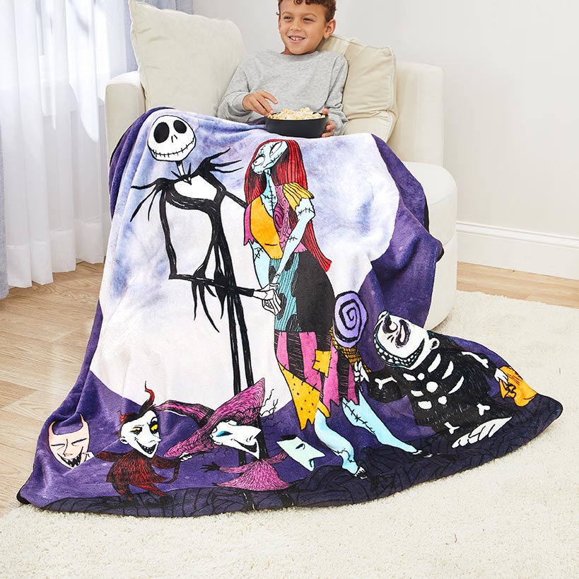 Kids Licensed Character Silk Touch Throw 46" x 60" Explorer#select-throw_nightmare-before-christmas