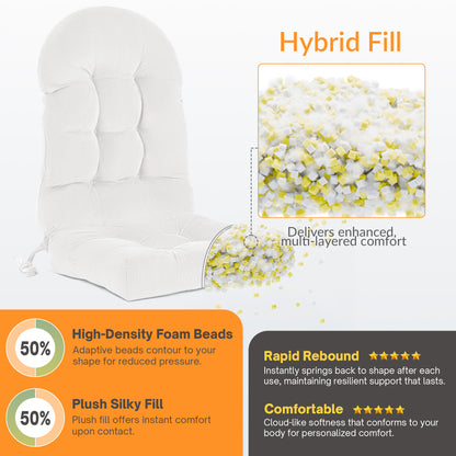 UV Resistant Indoor/Outdoor Chair Cushion - Waterproof Rocking & Adirondack Seat Pad with Elastic Back + 2 Anti-Slip Ties, Fade-Proof Design - image 14
