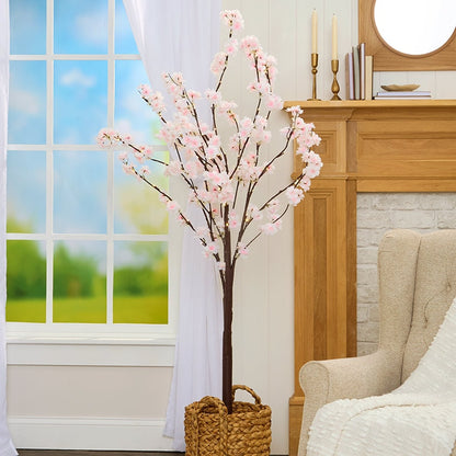 Lighted Cherry Blossom Garland, 2 Pc Branches, Table Tree, or 48" Tree