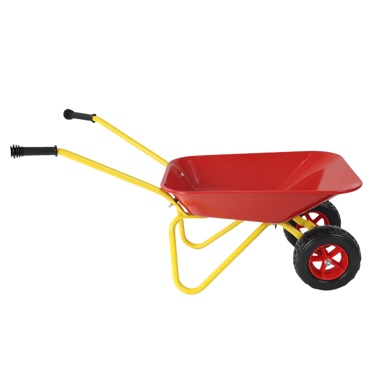 Children's metal trolley, Load-bearing capacity: 33LBS,children's heavy vehicle, metal structure two-wheeled trolley, steel pallet, can be used in gardens, loading leaves, soil, sand, etc. (red) - image 5