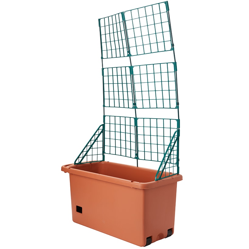 Vegetable Planter With Wheels And Trellis - 58 Inch Self Watering