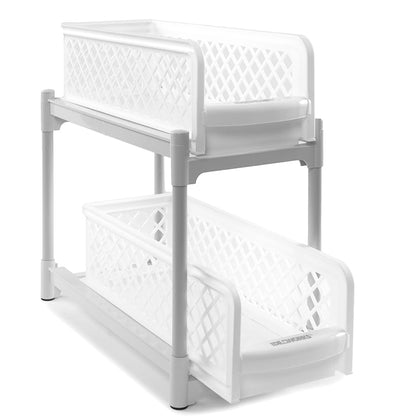 Plastic Sliding Drawer Cabinet Baskets for Kitchen or Bathroom