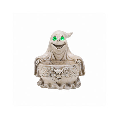 Halloween Ghost Storage Bowl Figurine, Spooky Candy Dish with LED Light for Halloween Party - image 7