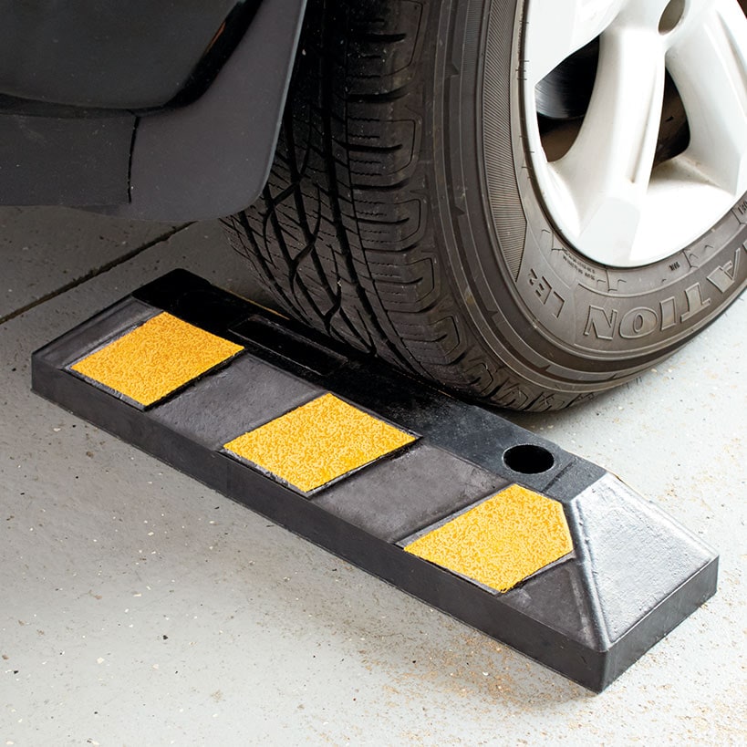 Heavy Duty Rubber Wheel Stopper - Perfect Parking Curb Block