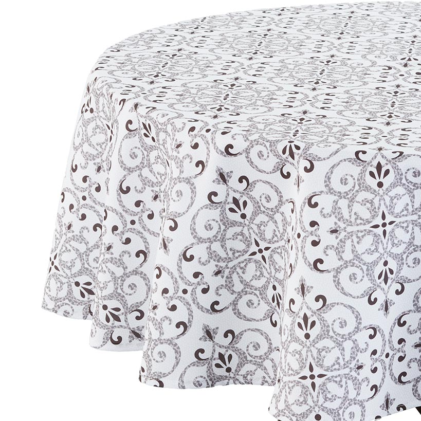 Outdoor Patio Tablecloth with Umbrella Hole and Zip: Round or Rectangular