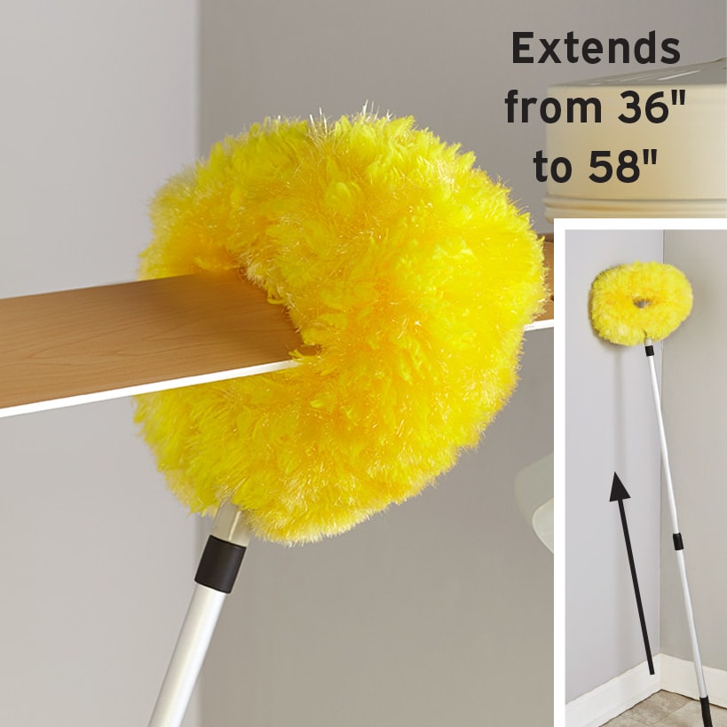 Extendable Ceiling Fan Duster Reach High Spots 36'' to 58'' Adjustable