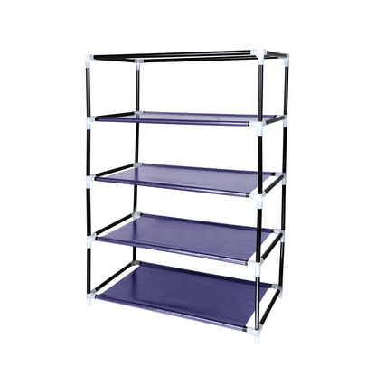 4 Tier Shoe Rack With Side Pocket Holds 24 Shoes
