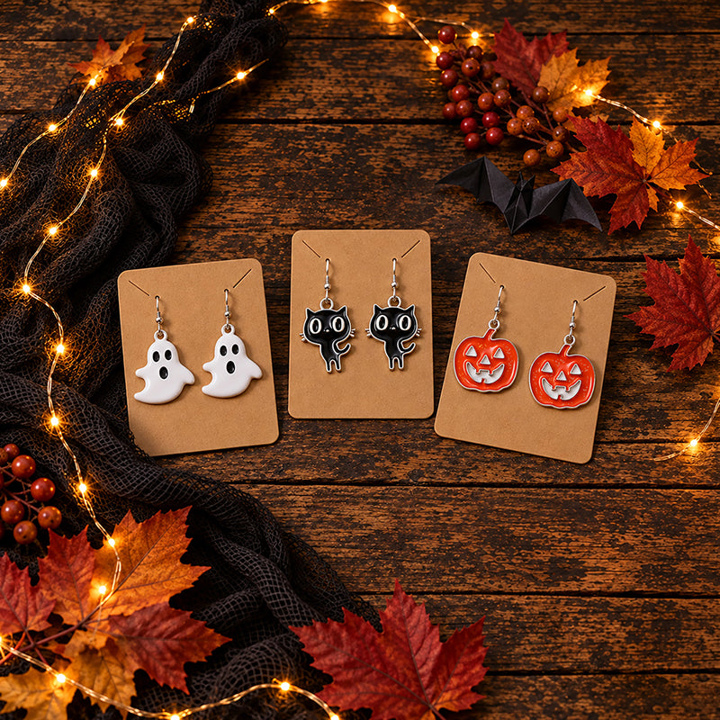6-Pk Halloween Earrings
