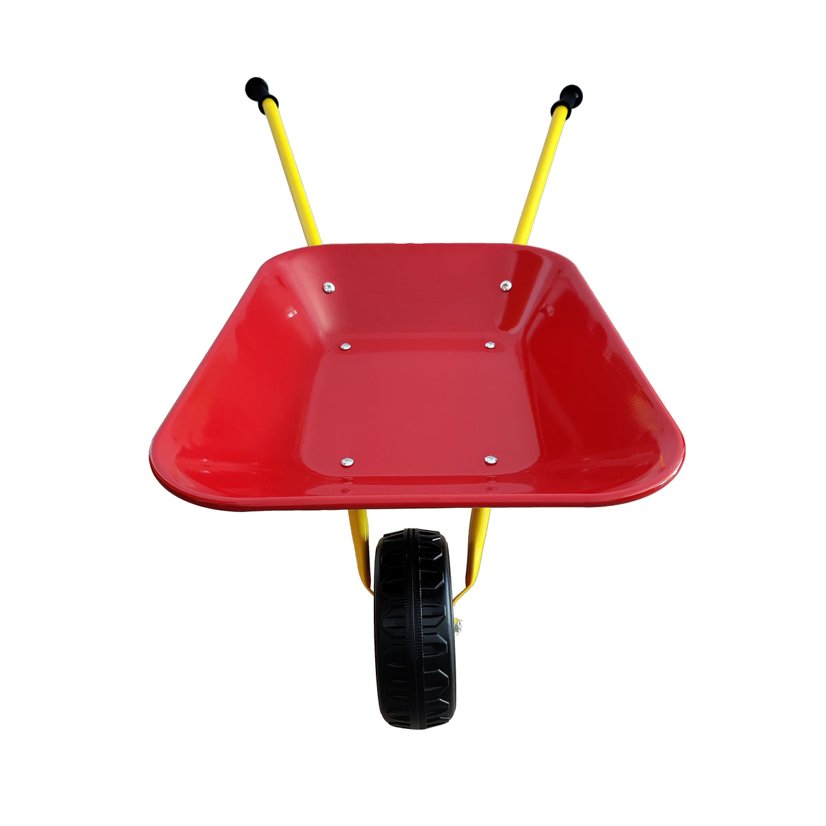 Children's metal wheelbarrow, Maximum load capacity: 33LBS,children's heavy wheelbarrow, metal structure wheelbarrow, steel tray, can be used in gardens, loading leaves, soil, sand, etc. (red) - image 17