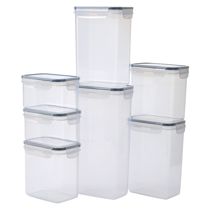 Pantry Food Storage Containers with Labels – Set of 7
