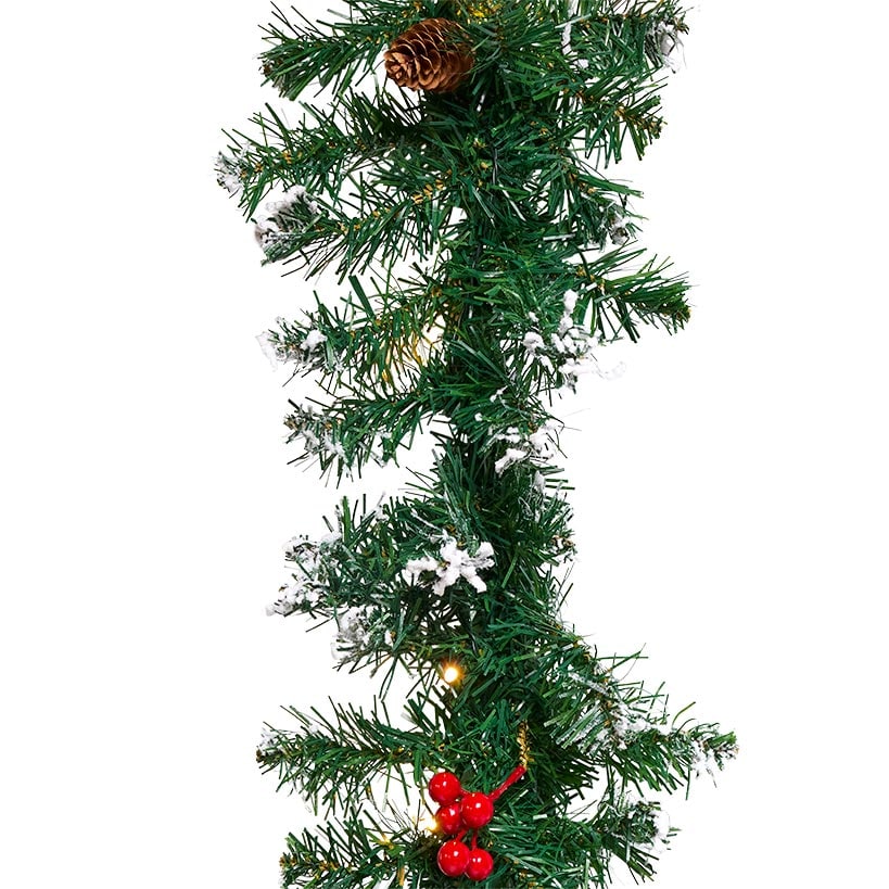 Snow-Tipped Pre-Lit Holiday Wreath or Vertical Swag#select-item_garland