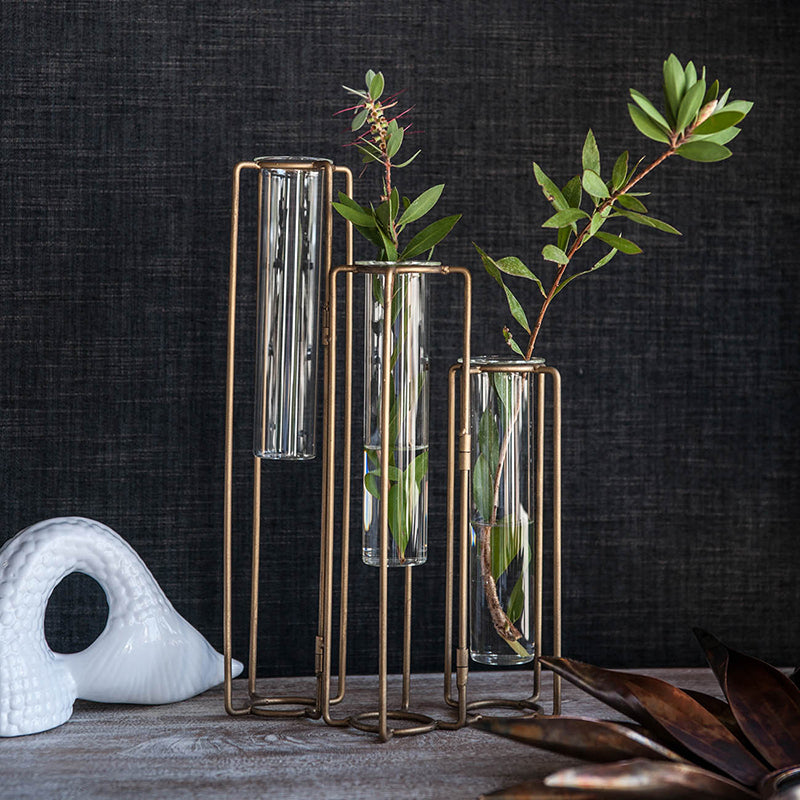 8.5x2.8x15.3 Oversized Pedestal Beaker Vase