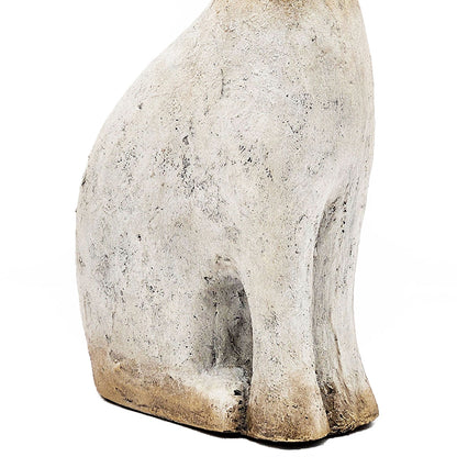 11x5.7x24.8" White Magnesium Rabbit Figurine with Gold Iron Ears - image 10
