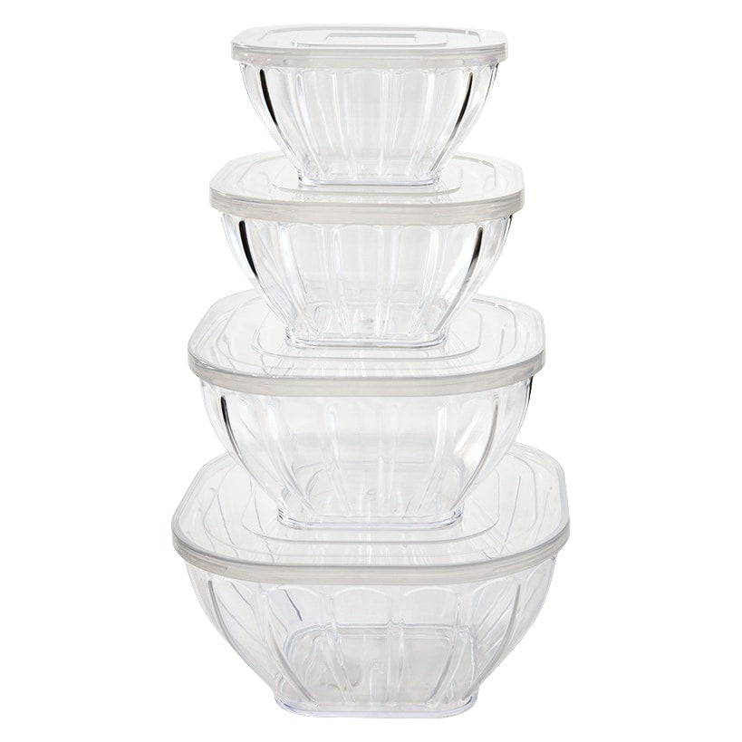 Clear Storage Containers Nesting 8 Pc Set