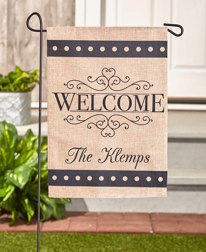 Personalized Welcome Double Sided Garden Flag