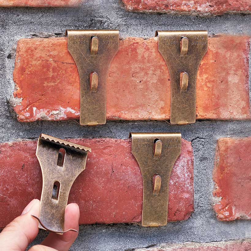 Brick or Siding Clips-Secure, Repositionable, for Indoor/Outdoor Use#select-item_set-of-4-brick-clip®-hooks