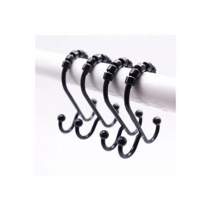 Set of 12 Rust Resistant Shower Curtain Hooks - 6 Designs!