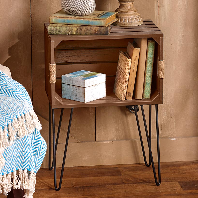 Rustic Wood-Like Crate End Table#select-finish_wood