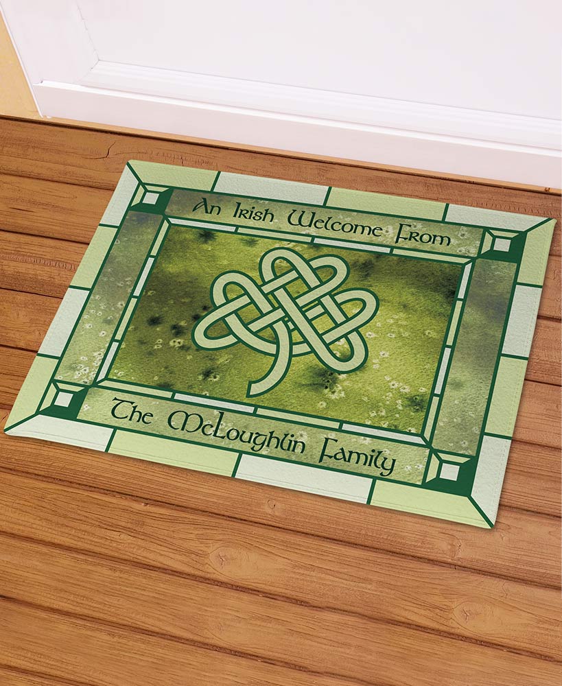 Personalized Irish Welcome Doormat or Flag