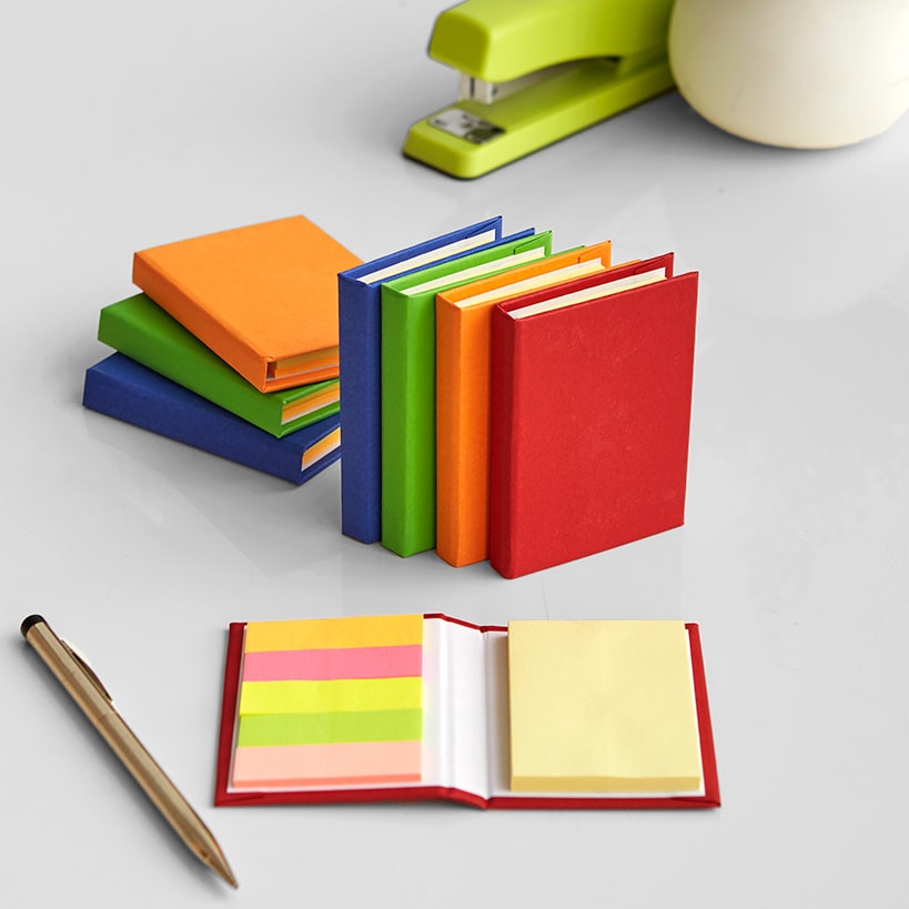 Multicolored Mini Sticky Notepads - Set of 8