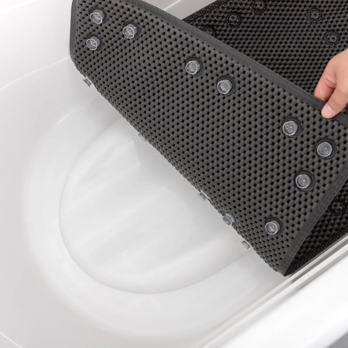 36 In. X 17 In. Non Skid Double Foam Bath Mat With 58 Suction Cups - 3 Colors