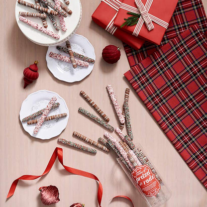 Holiday Gourmet Chocolate Covered Pretzel Tub in Assorted Flavors