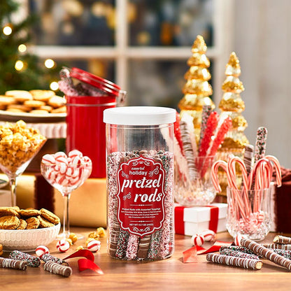 Holiday Gourmet Chocolate Covered Pretzel Tub in Assorted Flavors