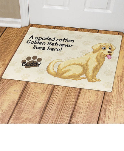 Personalized Spoiled Dog Breed Doormats