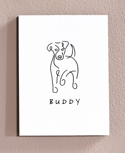 Personalized Dog or Cat Line Drawing Wall Art