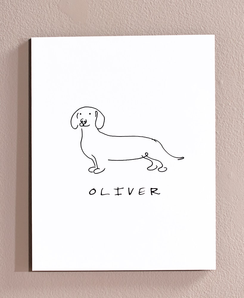 Personalized Dog or Cat Line Drawing Wall Art