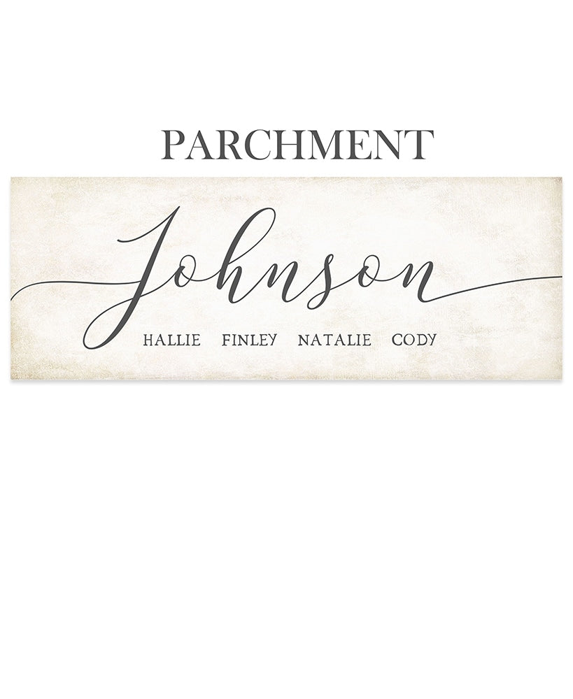 Personalized Farmhouse Script Wall Art#select-art_9-1/2"-x-26"